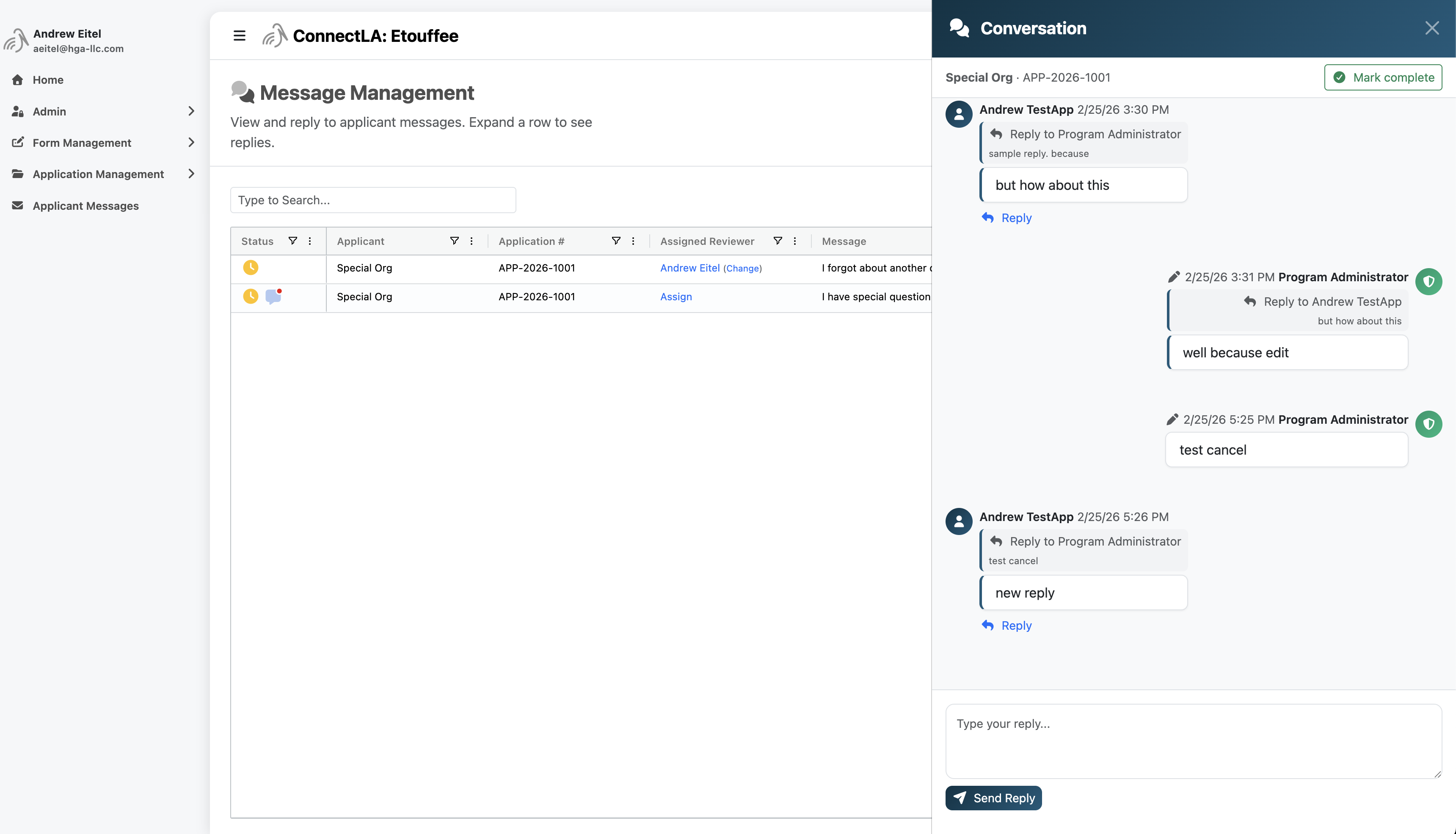 GoGrant conversation interface