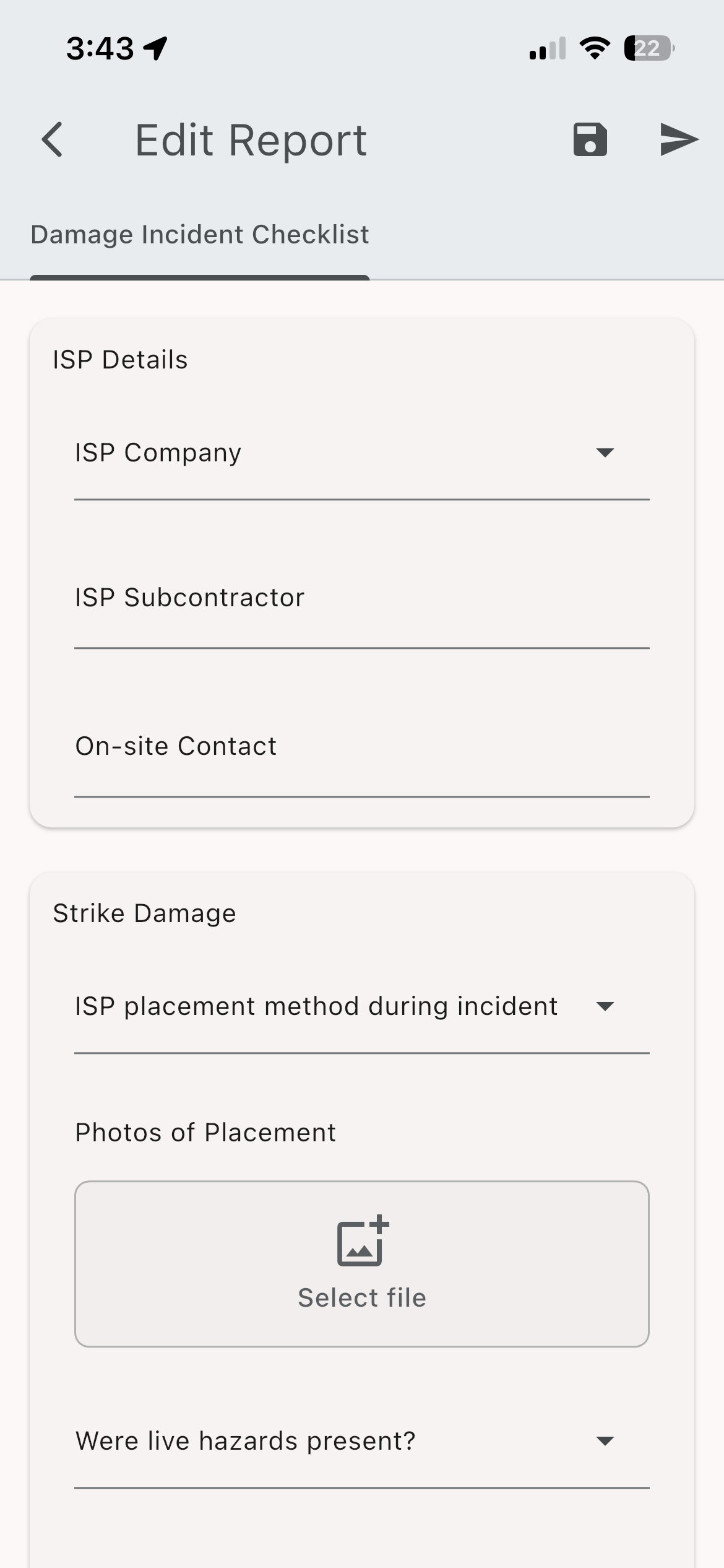 GoGrant mobile inspection screen 1